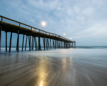 ocean pier and sand