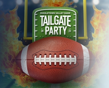 Tailgate Party with a Football. 