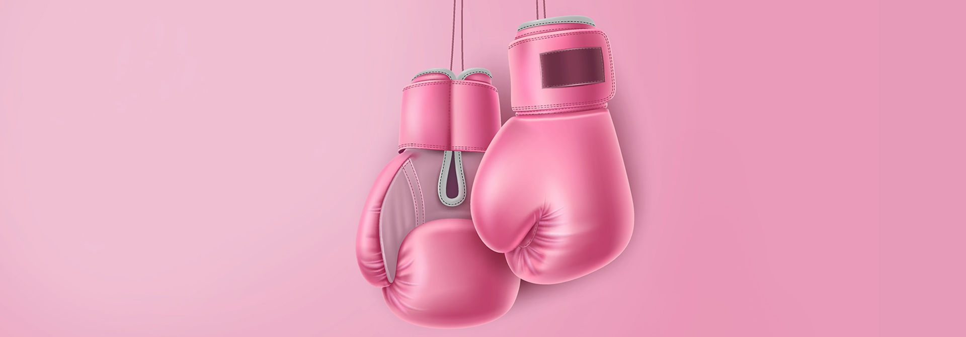 Pink boxing gloves. 