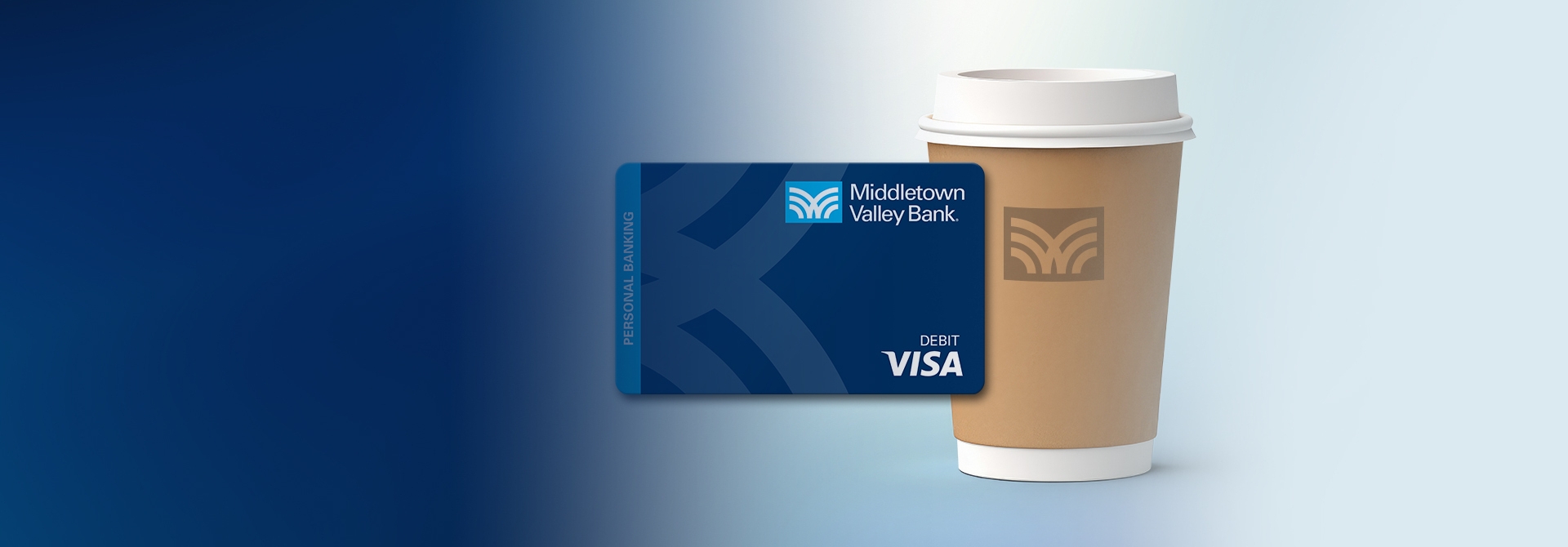 MVB Debit Card with Coffee Cup