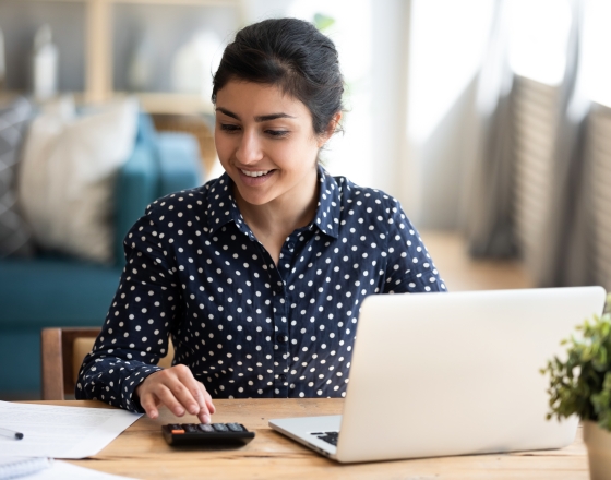 Woman Using Laptop