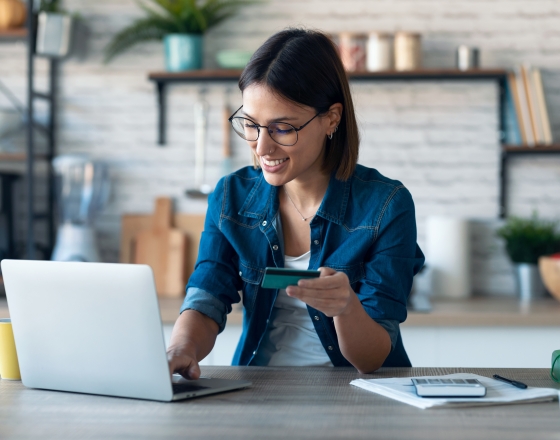 Female Looking at Laptop