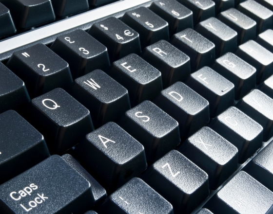 Keyboard keys. 