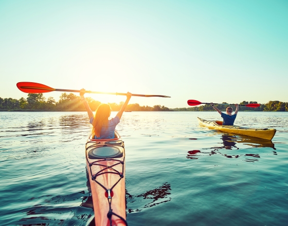 People Kayaking