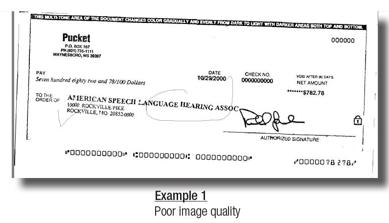 Bad example of a check. 