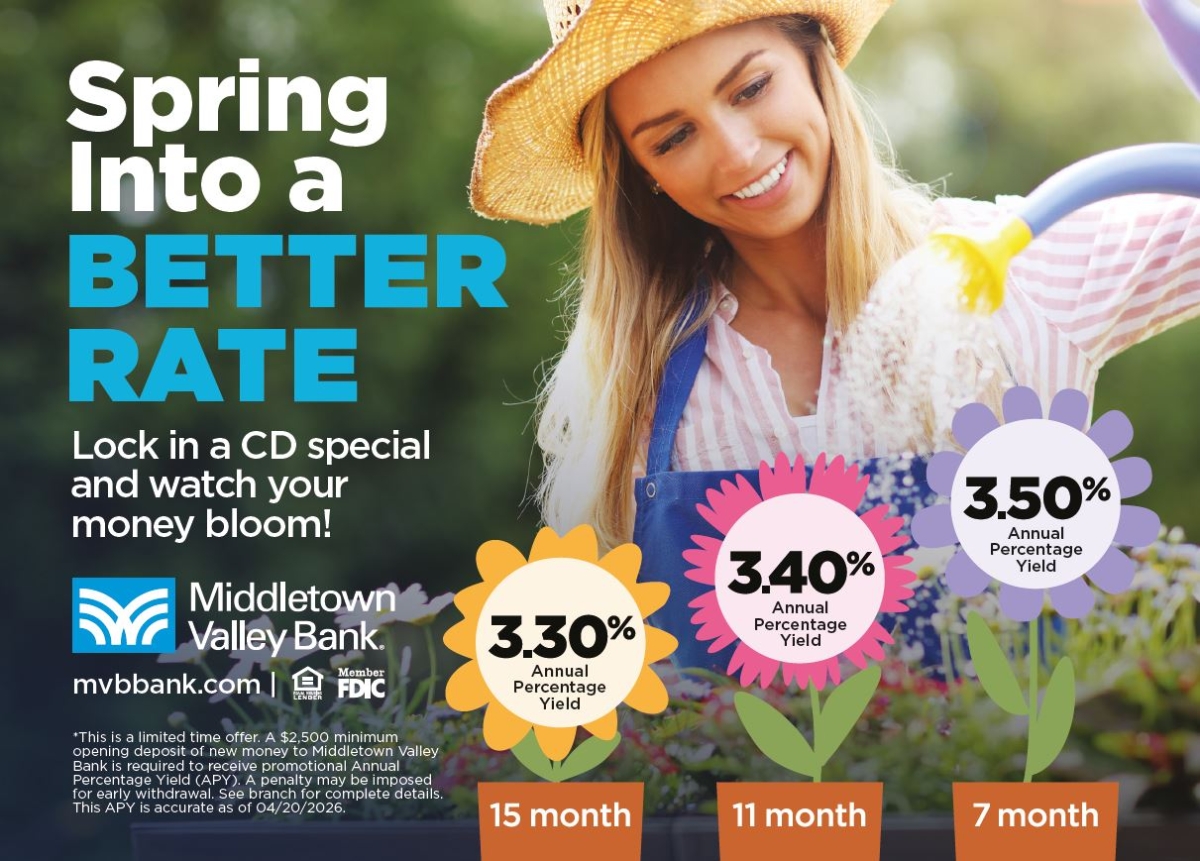 Women watering flower pots with CD rates and terms