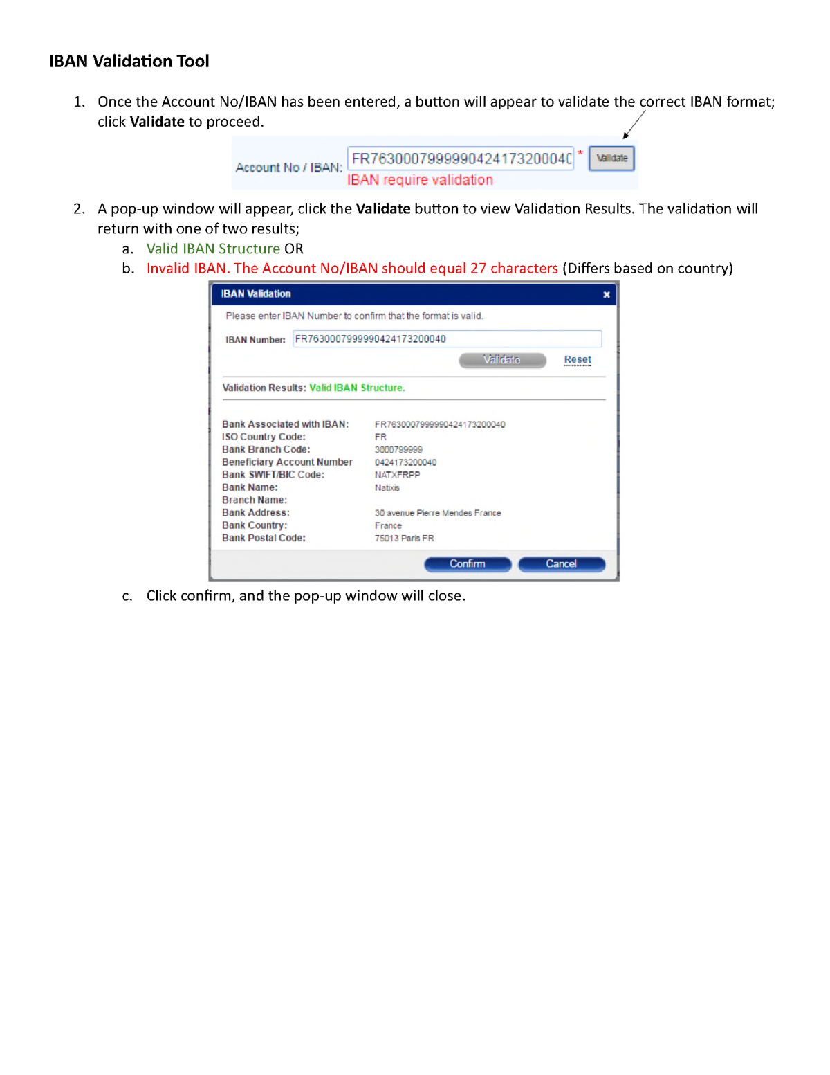 IBAN Validation Tool